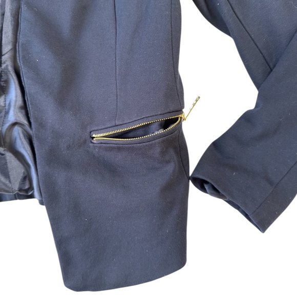 Carmen Marc Valvo Women’s Blazer Navy Blue Office Casual Preppy Fully Lined 8 - Picture 3 of 10